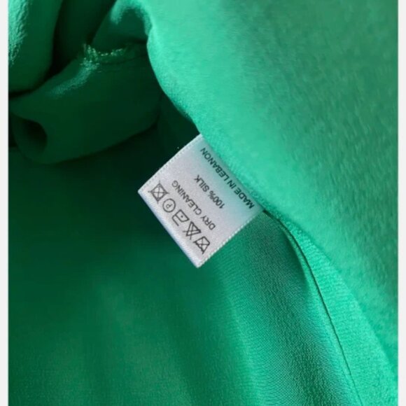 Elie Saab Green Silk Mini Dress Size 44 - Picture 2 of 4